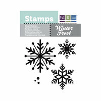 We R Memory Keepers - Winter Frost Collection - Clear Acrylic Stamps - Snowflakes