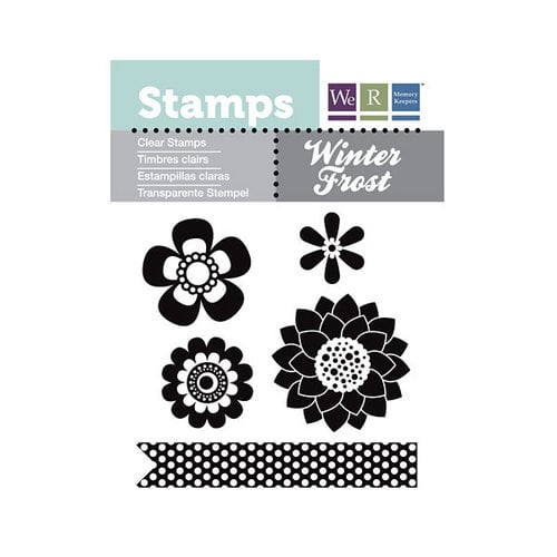 We R Memory Keepers - Winter Frost Collection - Clear Acrylic Stamps - Flowers