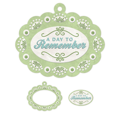 We R Memory Keepers - Winter Frost Collection - Embossed Tags - Mini Frames - Day to Remember