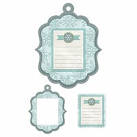We R Memory Keepers - Winter Frost Collection - Embossed Tags - Mini Frames - Winter Notes