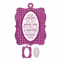 We R Memory Keepers - Crazy For You Collection - Embossed Tags - Mini Frames - Better Place