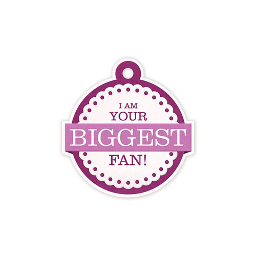 We R Memory Keepers - Crazy For You Collection - Embossed Tags - Biggest Fan