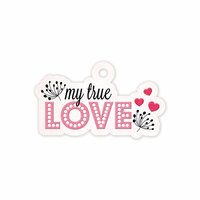 We R Memory Keepers - Crazy For You Collection - Embossed Tags - True Love