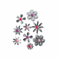 We R Memory Keepers - Crazy For You Collection - Metal Flowers