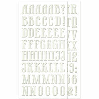 We R Memory Keepers - For the Record Collection - Self Adhesive Chipboard with Glitter Accents - Alphabet