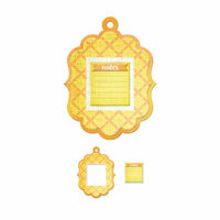 We R Memory Keepers - Feelin' Groovy Collection - Embossed Tags - Mini Frames - Notes