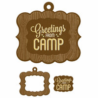 We R Memory Keepers - Happy Campers Collection - Embossed Tags - Mini Frames - Greetings