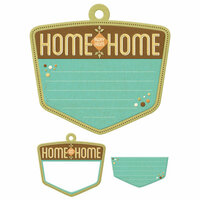 We R Memory Keepers - Happy Campers Collection - Embossed Tags - Mini Frames - Home