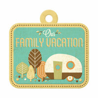 We R Memory Keepers - Happy Campers Collection - Embossed Tags - Family Vacation