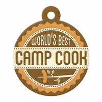 We R Memory Keepers - Happy Campers Collection - Embossed Tags - Camp Cook