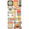 We R Memory Keepers - Country Livin' Collection - Self Adhesive Layered Chipboard with Glossy Accents - Tags