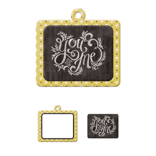 We R Memory Keepers - Chalkboard Collection - Embossed Tags - Mini Frames - You and Me