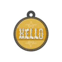 We R Memory Keepers - Harvest Collection - Embossed Tags - Hello