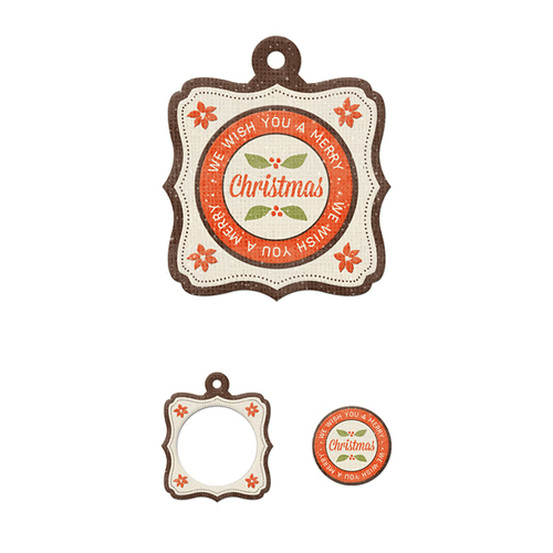 We R Memory Keepers - North Pole Collection - Embossed Tags - Mini Frames - Christmas