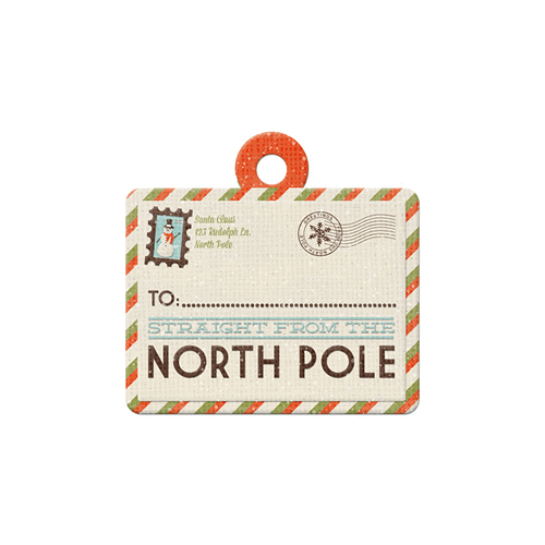 We R Memory Keepers - North Pole Collection - Embossed Tags - North Pole