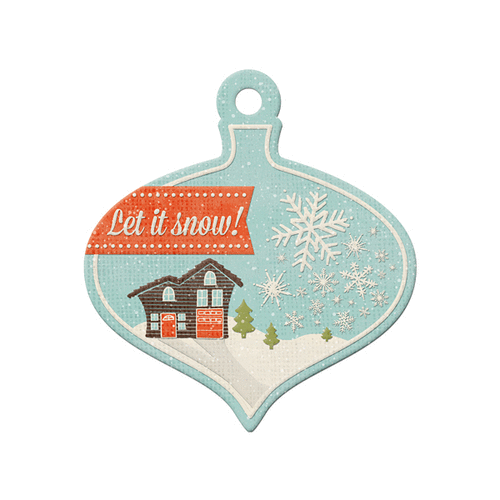 We R Memory Keepers - North Pole Collection - Embossed Tags - Let it Snow