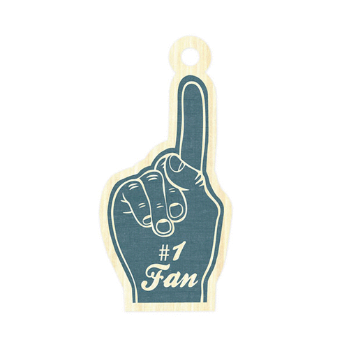 We R Memory Keepers - Game Day Collection - Wood Tag - Number 1 Fan
