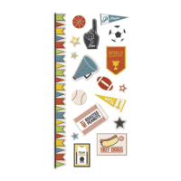 We R Memory Keepers - Game Day Collection - Embossed Cardstock Stickers