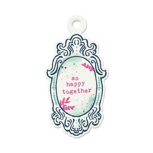 We R Memory Keepers - Inked Rose Collection - Embossed Tags - So Happy