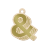 We R Memory Keepers - Sheer Metallic Collection - Wood Tag - Ampersand