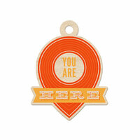 We R Memory Keepers - Jet Set Collection - Wood Tag - You Are Here