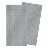We R Memory Keepers - Silver and Gold Collection - Christmas - Alpha Block Plastic Stickers - Alphabet