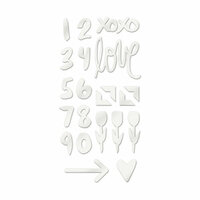 We R Memory Keepers - Love Notes Collection - Acrylic Shape Stickers