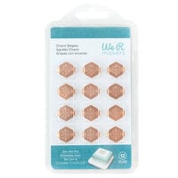 We R Makers - Metal Embellishment Charms - Hexagon With Knot Emboss - Copper