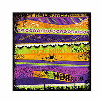 We R Memory Keepers - Black Out Halloween Collection - 12 x 12 Glitter Paper - Addams, CLEARANCE