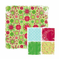 We R Memory Keepers - White Out Christmas Collection - 12 x 12 Double Sided Paper - Festivity, CLEARANCE