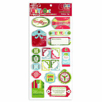 We R Memory Keepers - White Out Christmas Collection - Layered Chipboard Tags, CLEARANCE