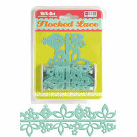 We R Memory Keepers - White Out Nonsense Collection - Self Adhesive Flocked Lace - Blue Bird, CLEARANCE