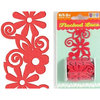 We R Memory Keepers - White Out Nonsense Collection - Self Adhesive Flocked Lace - Flowers, CLEARANCE
