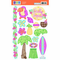 We R Memory Keepers - Embossible Designs - Embossed Cardstock Stickers - Totally Tropical