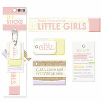 We R Memory Keepers - Dip Sticks - Tags - Baby Girl, CLEARANCE