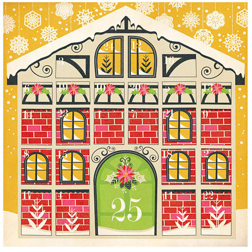 We R Memory Keepers - Merry and Bright Collection - Christmas - 12 x 12 Die Cut Paper - Advent, CLEARANCE