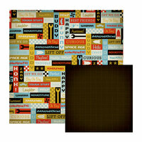 We R Memory Keepers - GeoHectic Collection - 12 x 12 Double Sided Paper - Word Grid, CLEARANCE