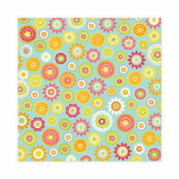 We R Memory Keepers - Hippity Hoppity Collection - Easter - 12 x 12 Glitter Paper - Dancing Daisies, CLEARANCE