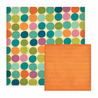 We R Memory Keepers - Vintage Blue Collection - 12 x 12 Double Sided Paper - Peachy Keen, CLEARANCE