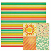 We R Memory Keepers - 72 and Sunny Collection - 12 x 12 Double Sided Paper - Rainbow