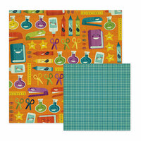 We R Memory Keepers - Show and Tell Collection - 12 x 12 Double Sided Paper - Study Hall, CLEARANCE