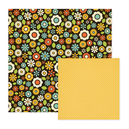 We R Memory Keepers - Out and About Collection - 12 x 12 Double Sided Paper - Flower Depot, CLEARANCE