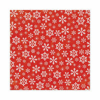 We R Memory Keepers - White Christmas Collection - 12 x 12 Flocked Paper - Snow Flurry
