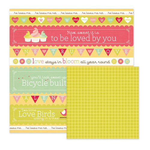 We R Memory Keepers - Be My Valentine Collection - 12 x 12 Double Sided Paper - Be Mine
