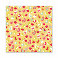 We R Memory Keepers - Be My Valentine Collection - 12 x 12 Flocked Paper - Love Birds