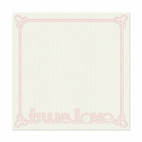We R Memory Keepers - Be My Valentine Collection - 12 x 12 Stitched Cardstock - True Love