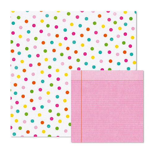 We R Memory Keepers - Peep Collection - Easter - 12 x 12 Double Sided Paper - Dots, BRAND NEW