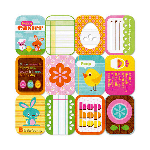 We R Memory Keepers - Peep Collection - Easter - 12 x 12 Die Cut Paper - Easter Tags