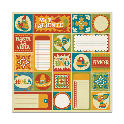 We R Memory Keepers - Fiesta Collection - 12 x 12 Flocked Paper - Caliente