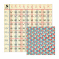We R Memory Keepers - Travel Light Collection - 12 x 12 Double Sided Paper - Mileage Chart